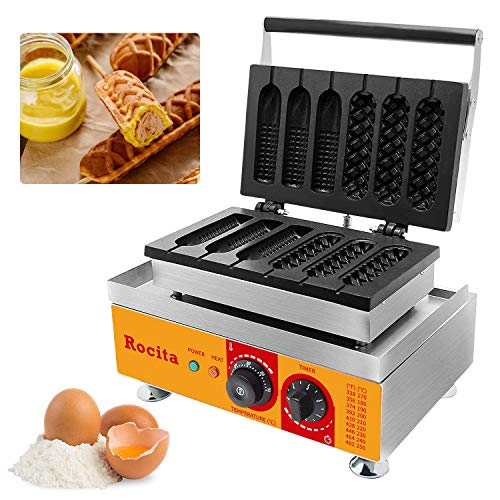 Details about   Electric Corn Dog Stick Waffle Maker With 6 Pcs Grid Commercial Snack Machine 