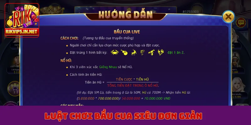 Luật chơi bầu cua siêu đơn giản